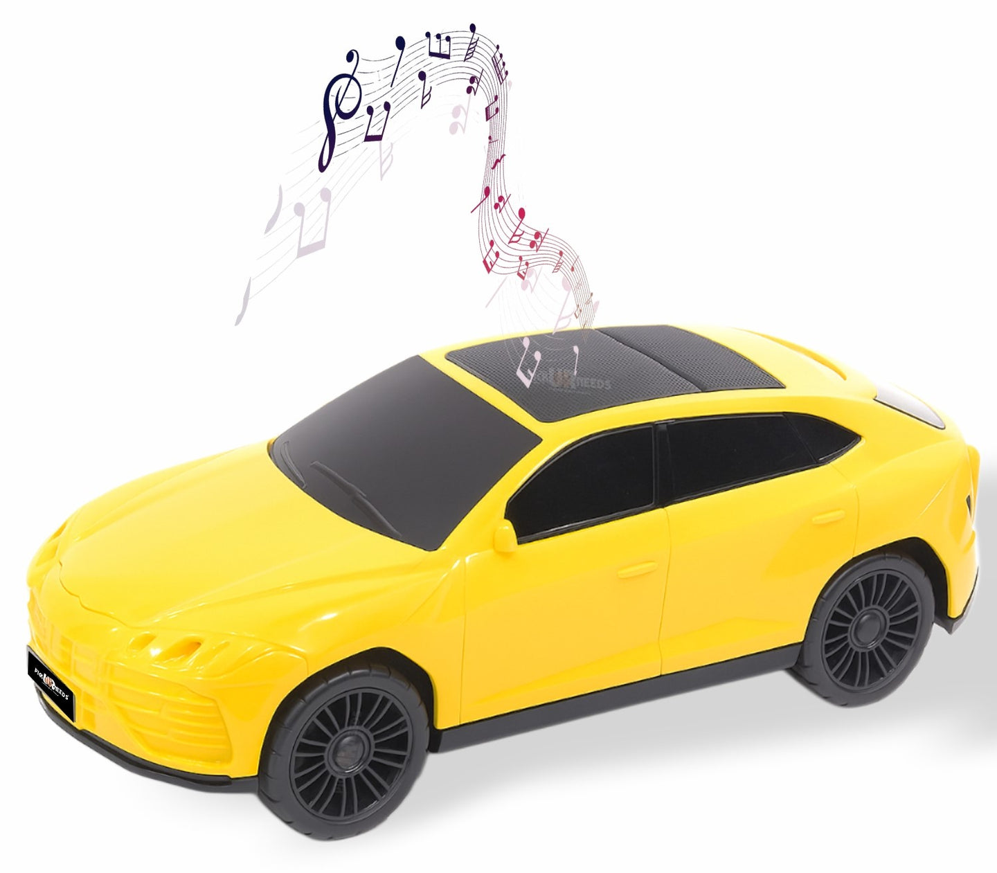 Pick Ur Needs Rechargeable Car-Shaped Speaker – RGB LED Light, USB/FM/SD Card, Type-C, 1200mAh